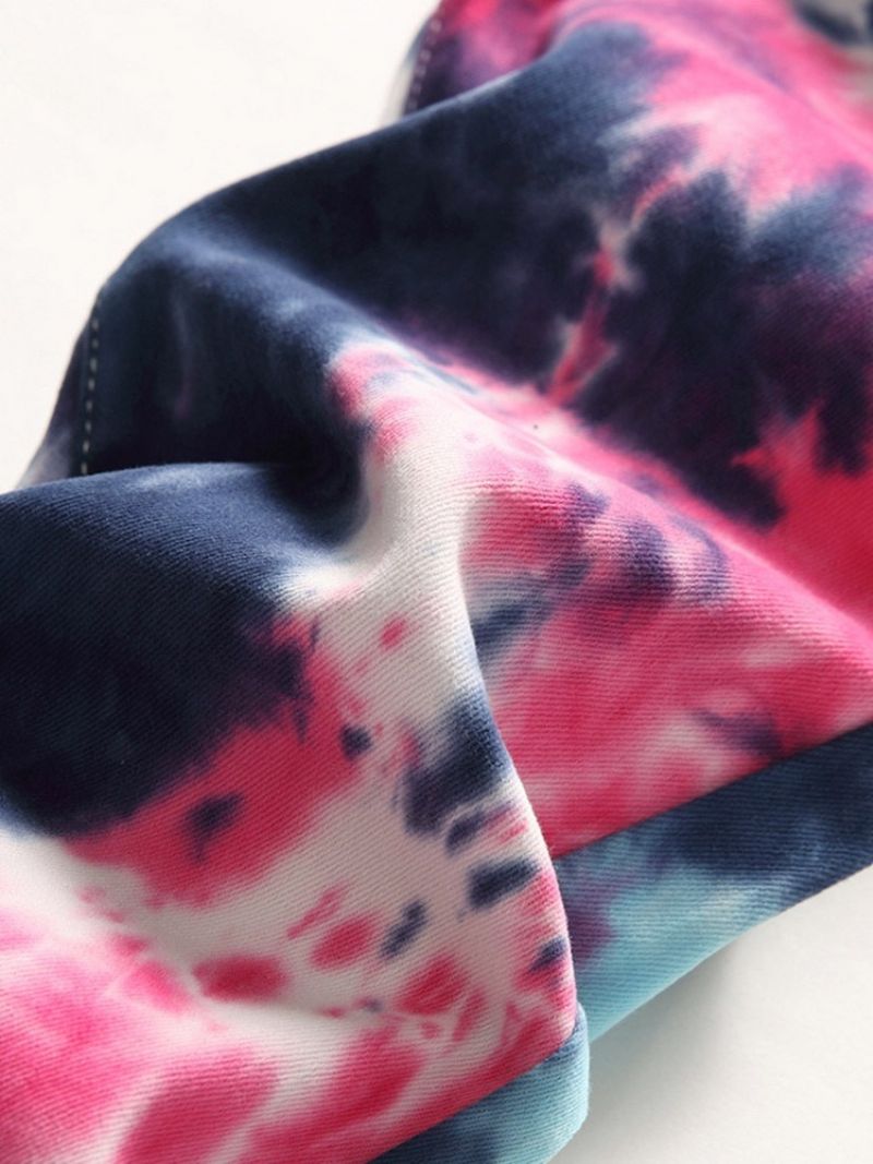 Proste Dżinsy Hip-Hopowe Ze Średnim Stanem W Kolorze Tie-Dye