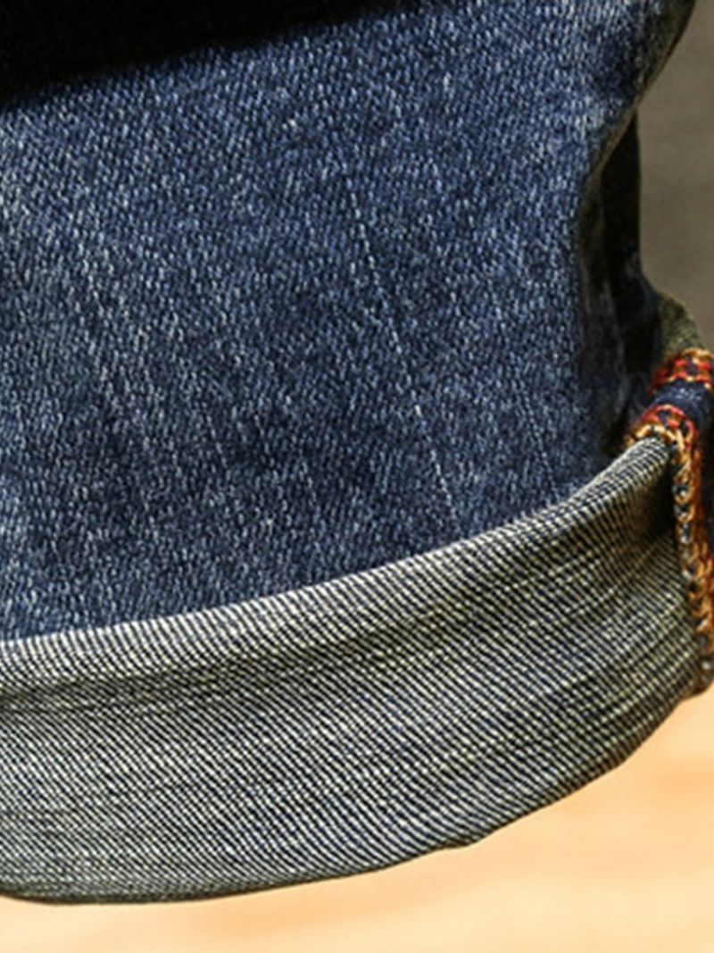 Zużyte Ołówkowe Spodnie Z Literami Zipper European Jeans