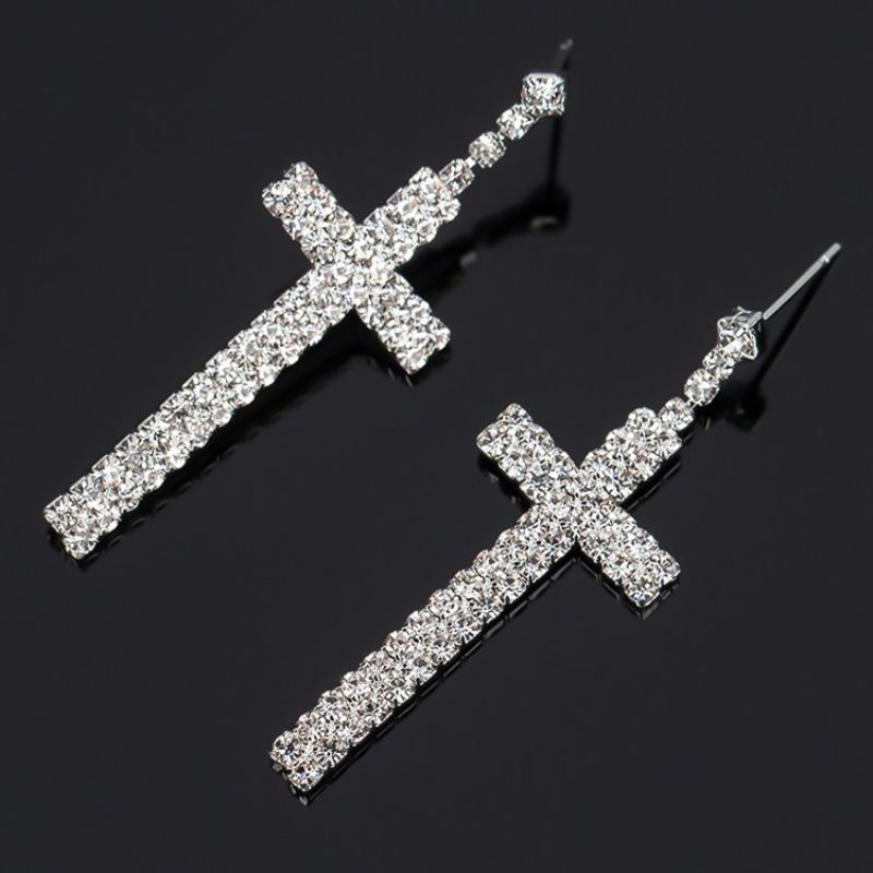 Kolczyki Rhinestone Diamante Romantic Party Prom