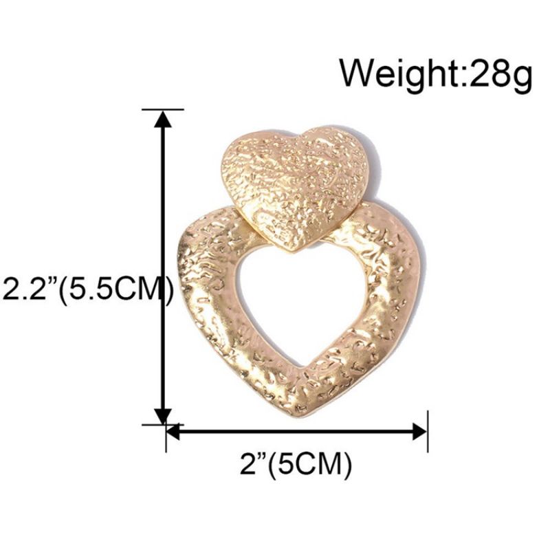 Kolczyki Ze Stopu W Kształcie Serca