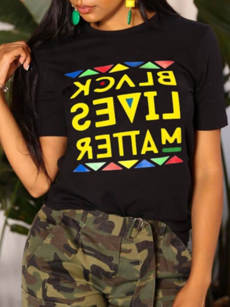 T-Shirt O Wąskim Kroju Z Okrągłym Dekoltem W Geometryczny Wzór