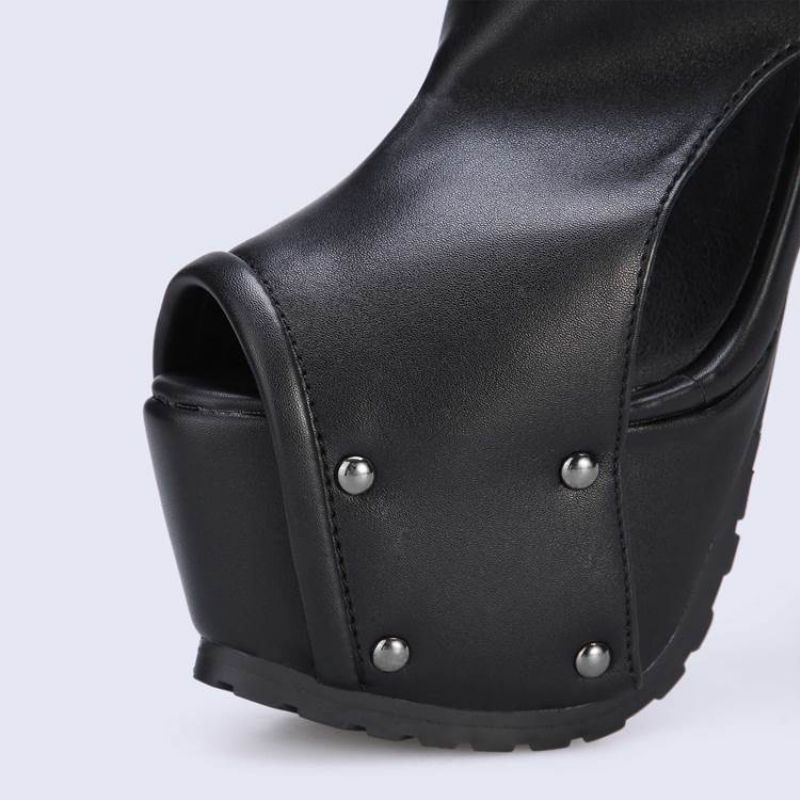 Szpilki Peep Toe Wsuwane Damskie Buty Na Studniówkę