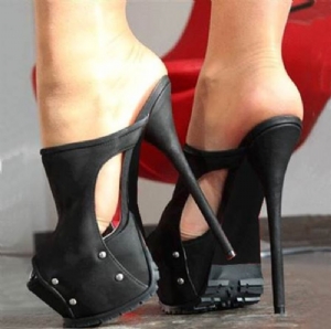 Szpilki Peep Toe Wsuwane Damskie Buty Na Studniówkę