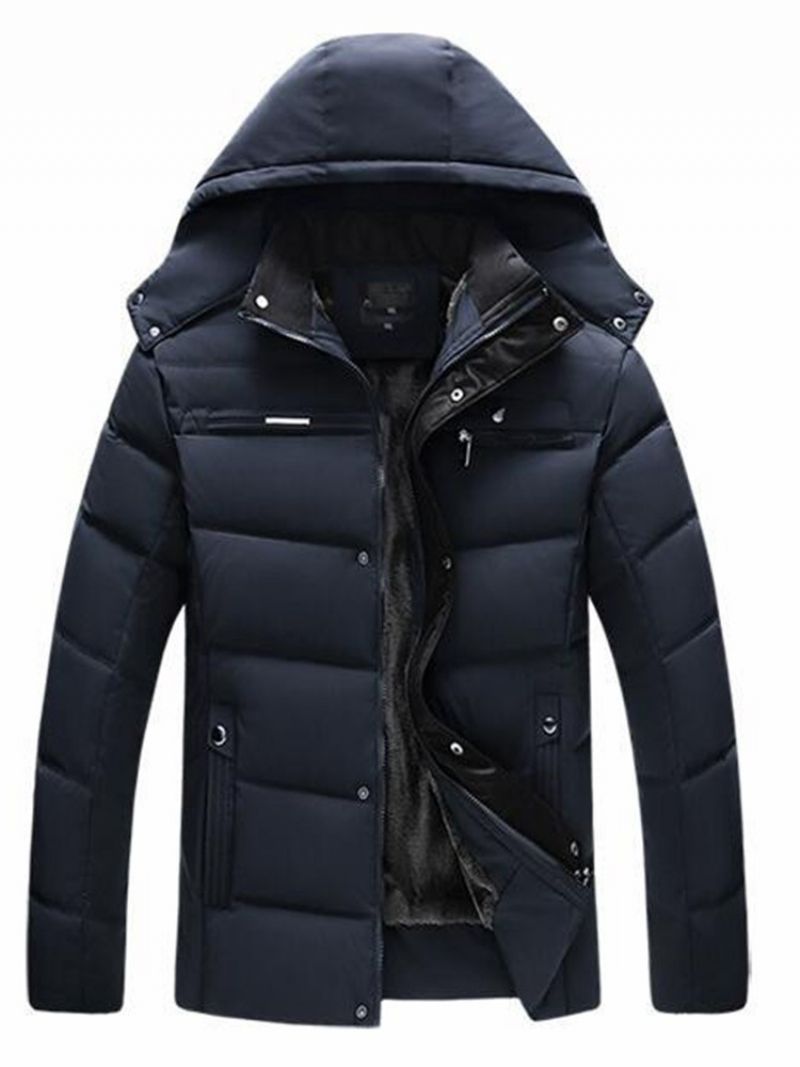 Kieszonkowy Standardowy Zwykły Zamek Błyskawiczny Casual Down Jacket