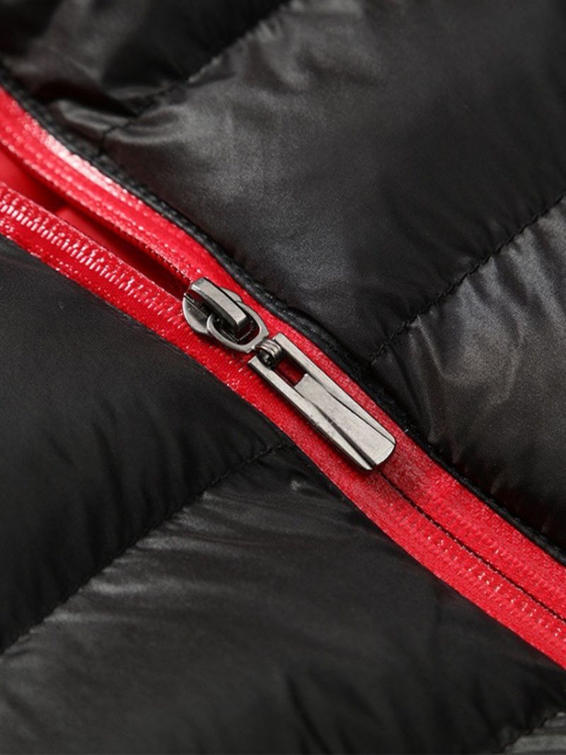 Męska Kurtka Puchowa Z Kołnierzykiem Standard Zipper