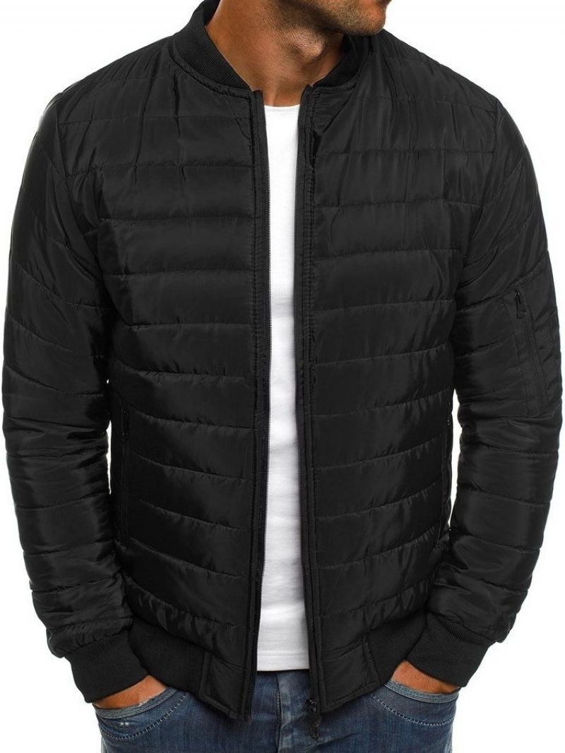 Patchworkowa Kolorowa Bluza Ze Stójką Na Zamek Błyskawiczny Casual Down Jacket