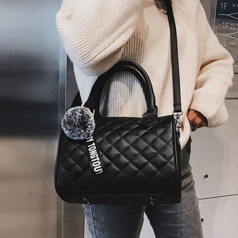 Plaid Pu Poduszki Tote Bag