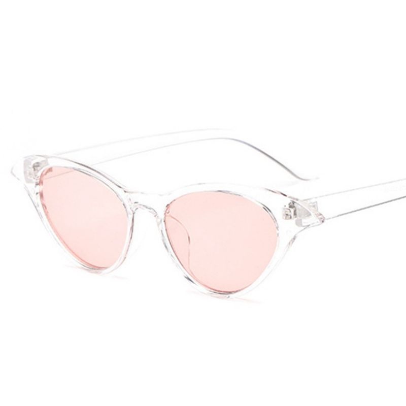 2018 Moda Top Cat Eye Damskie Kolorowe Luksusowe Płaskie Okulary Przeciwsłoneczne Uv400