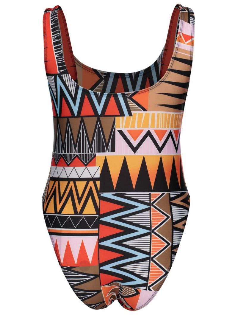 Spaghetti Strap Dashiki African Print Stroje Kąpielowe Plus Size