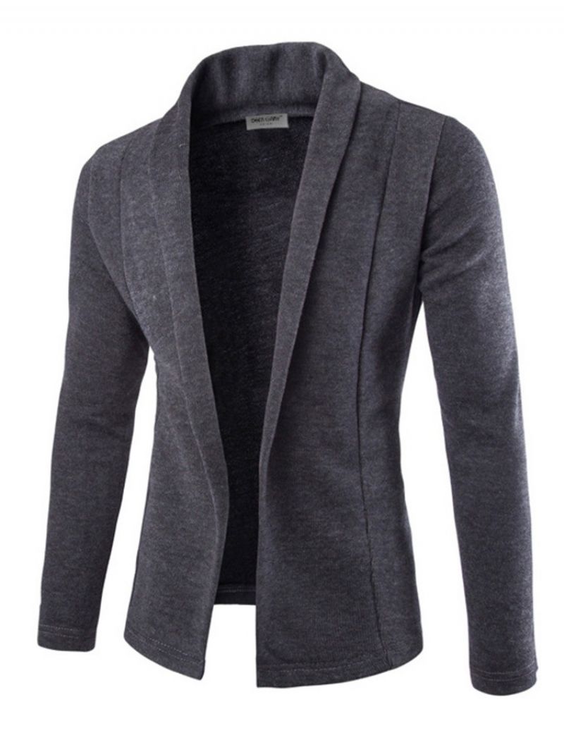 Lapel Standard Plain Casual Jesień Slim Sweter