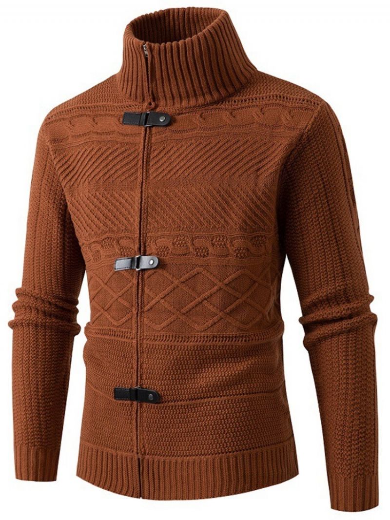 Standardowy Wąski Zimowy Sweter W Patchwork