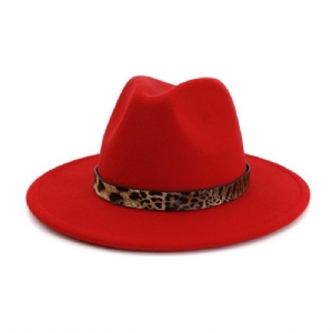 Czapka Fedora Print Leopard Czapki Zimowe