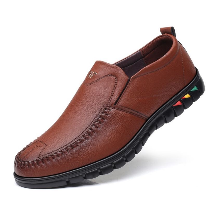 Męskie Wygodne Buty Pu Slip-On Round Toe