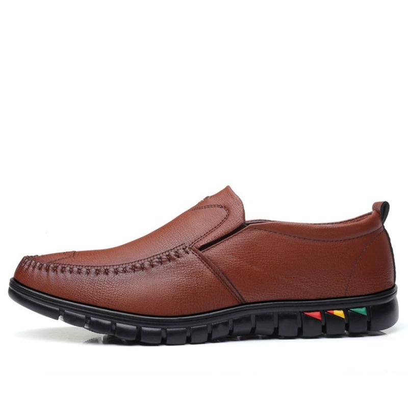 Męskie Wygodne Buty Pu Slip-On Round Toe