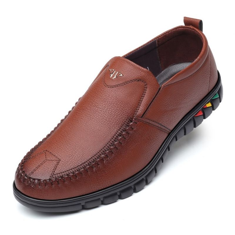 Męskie Wygodne Buty Pu Slip-On Round Toe