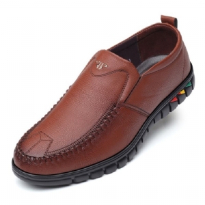 Męskie Wygodne Buty Pu Slip-On Round Toe