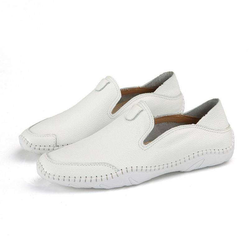 Męskie Wygodne Mokasyny Pu Slip-On Round Toe