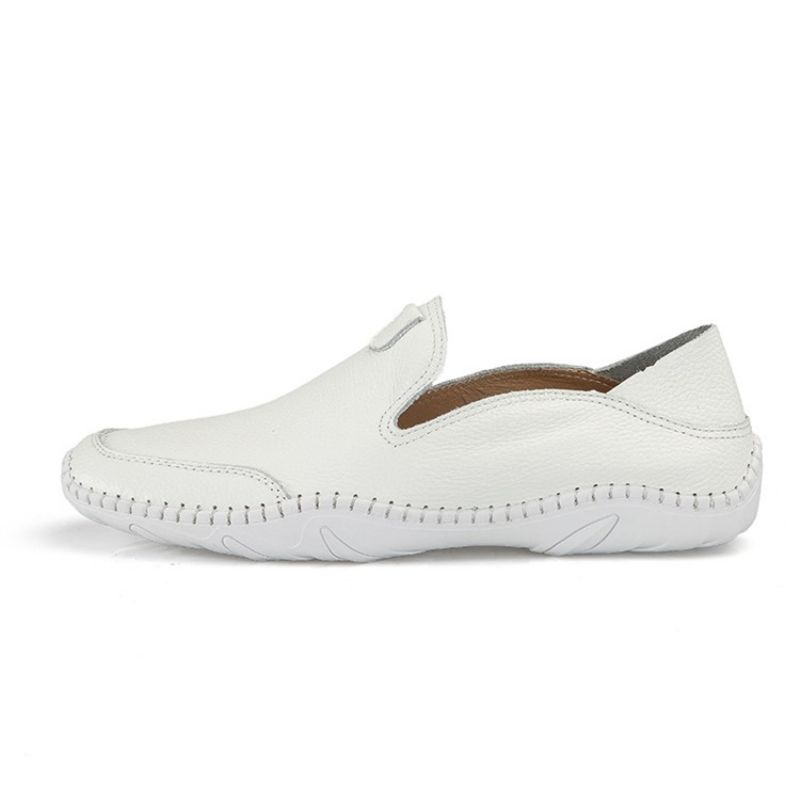 Męskie Wygodne Mokasyny Pu Slip-On Round Toe