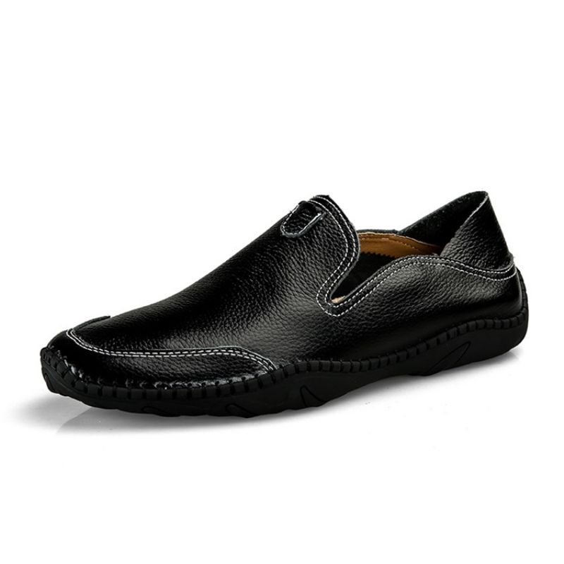 Męskie Wygodne Mokasyny Pu Slip-On Round Toe