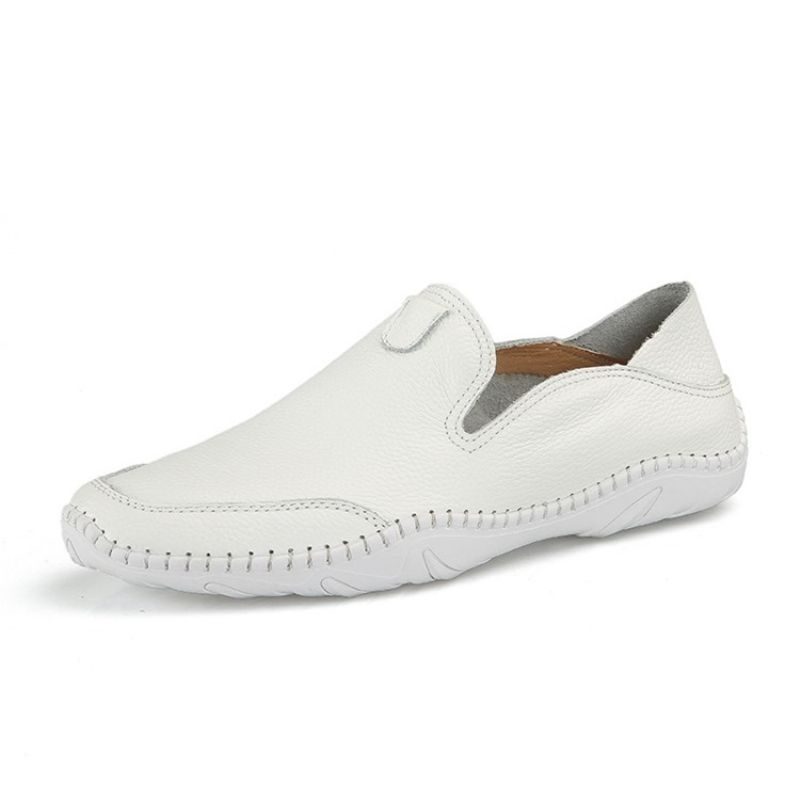 Męskie Wygodne Mokasyny Pu Slip-On Round Toe