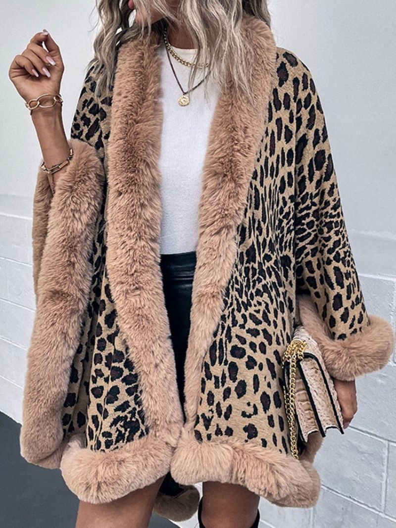 Peleryna Zimowa Leopard Fleece