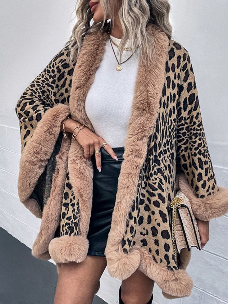 Peleryna Zimowa Leopard Fleece