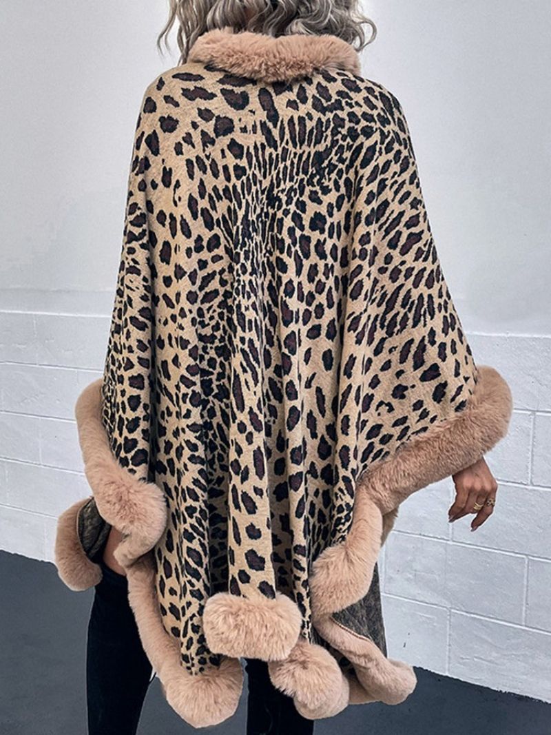 Peleryna Zimowa Leopard Fleece