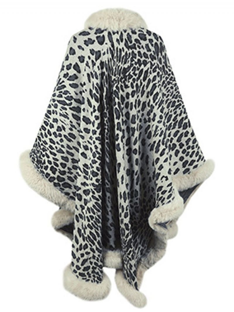 Peleryna Zimowa Leopard Fleece