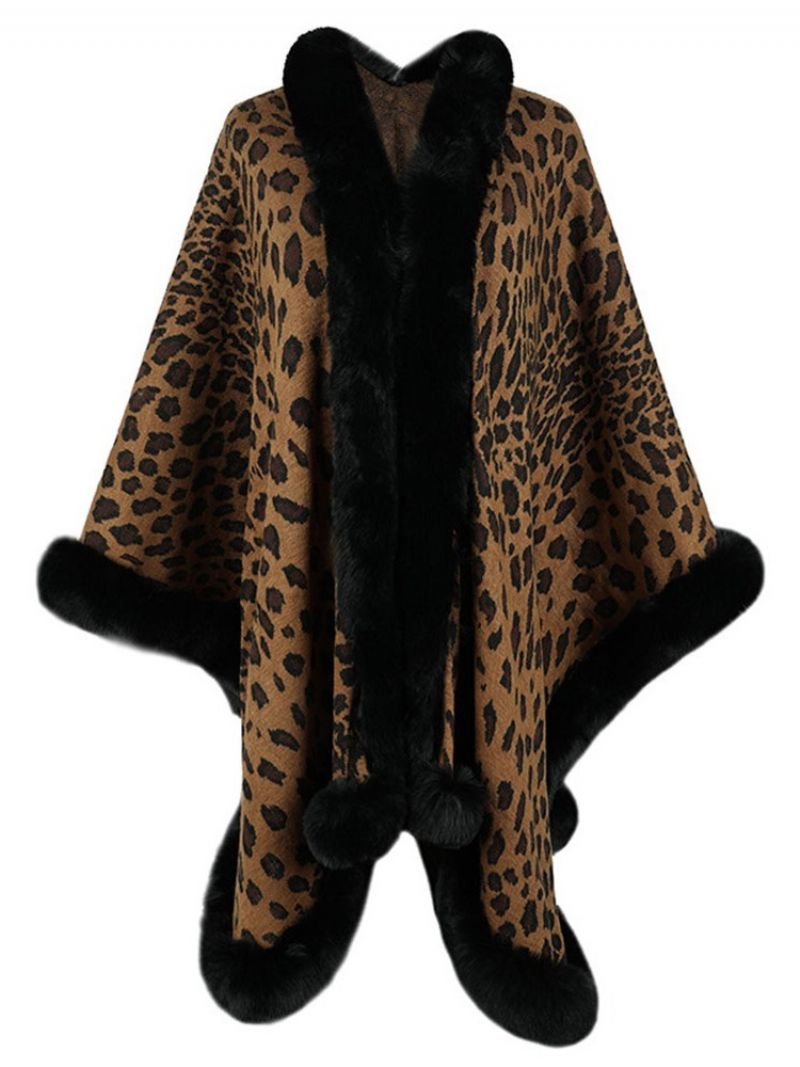 Peleryna Zimowa Leopard Fleece