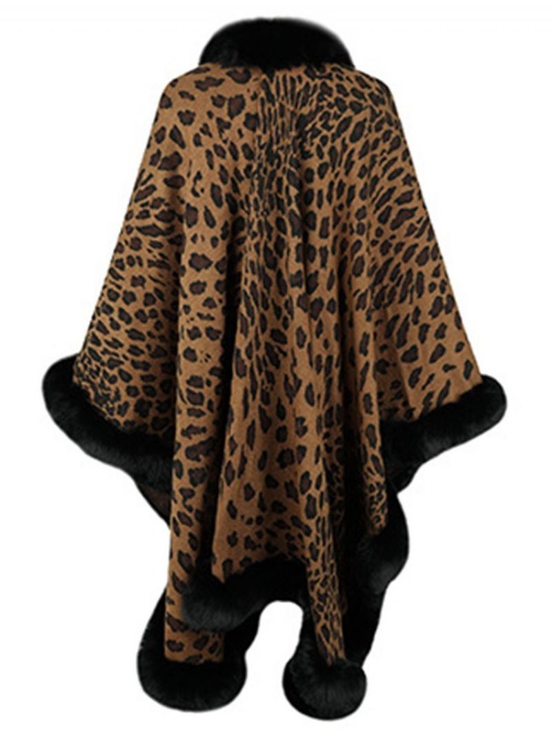 Peleryna Zimowa Leopard Fleece