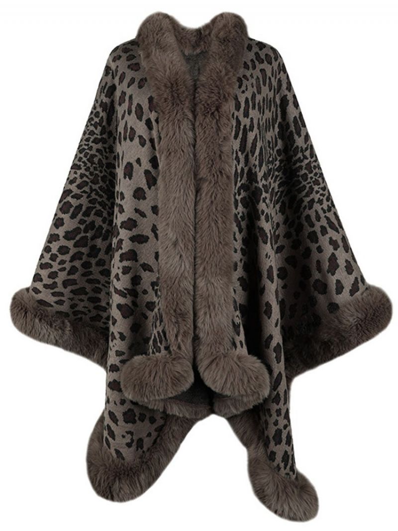 Peleryna Zimowa Leopard Fleece