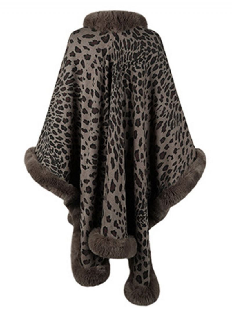 Peleryna Zimowa Leopard Fleece