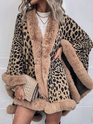 Peleryna Zimowa Leopard Fleece