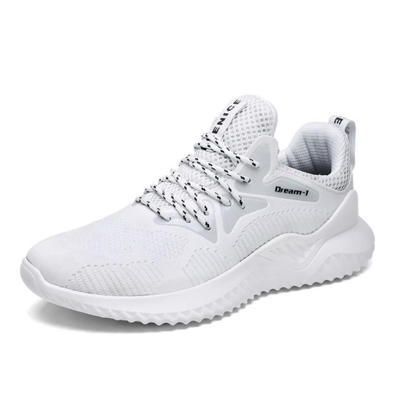 Mesh Lace-Up Okrągły Nosek Casual Męskie Trampki