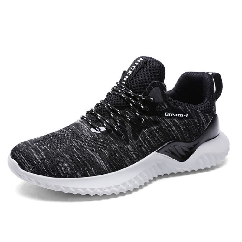 Mesh Lace-Up Okrągły Nosek Casual Męskie Trampki