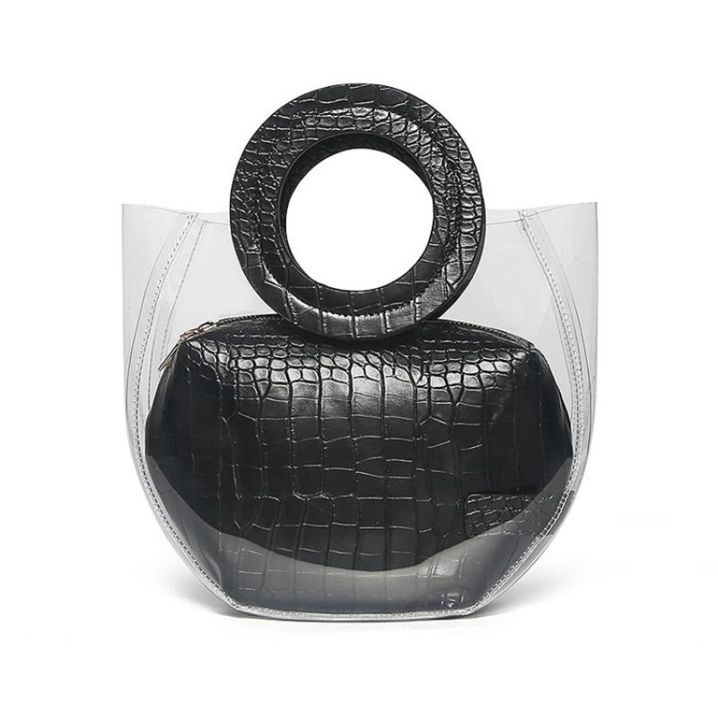 Nici Pvc Alligator Hobos Tote Bags