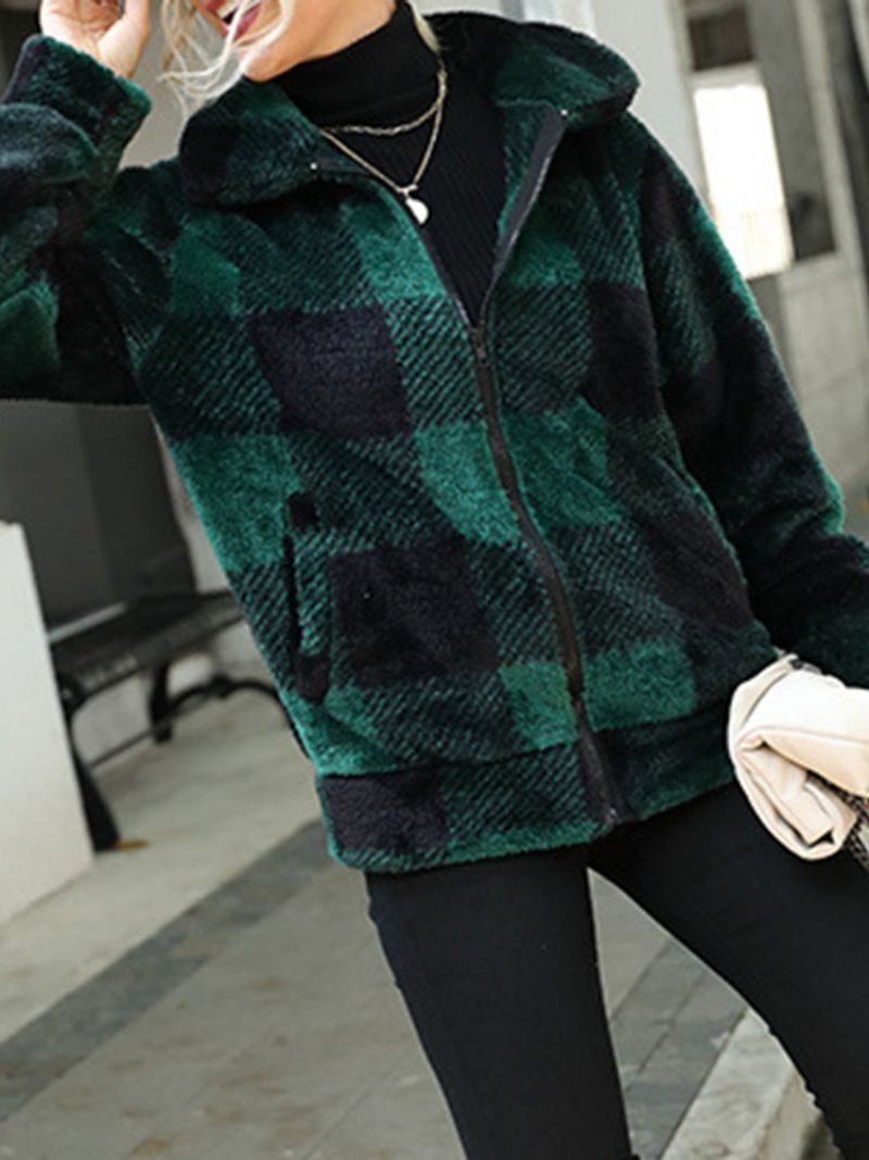 Zipper Straight Zipper Stand Collar Winter Coat