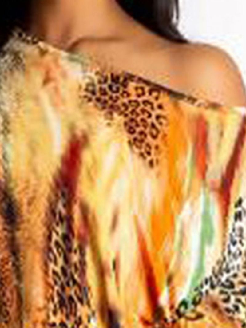 Sexy African Moda Dashiki Gradient Dwuczęściowe Zestawy