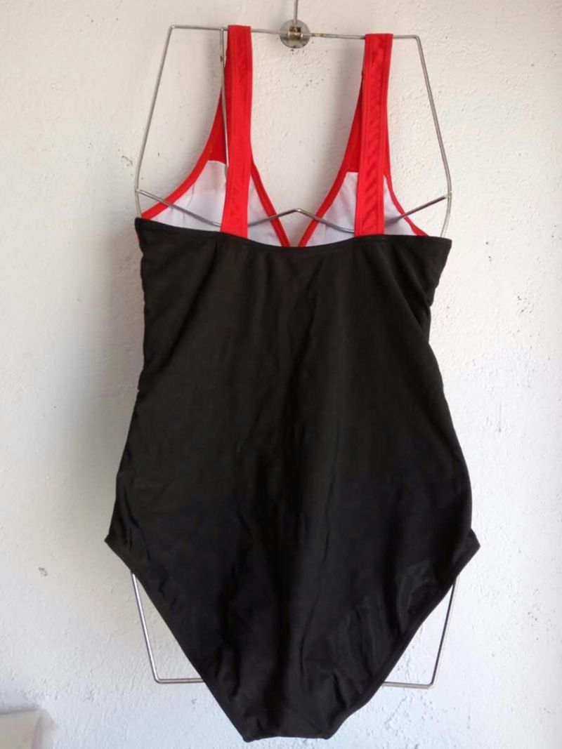 Eleganckie Plisowane Monokini W Kolorowe Bloki