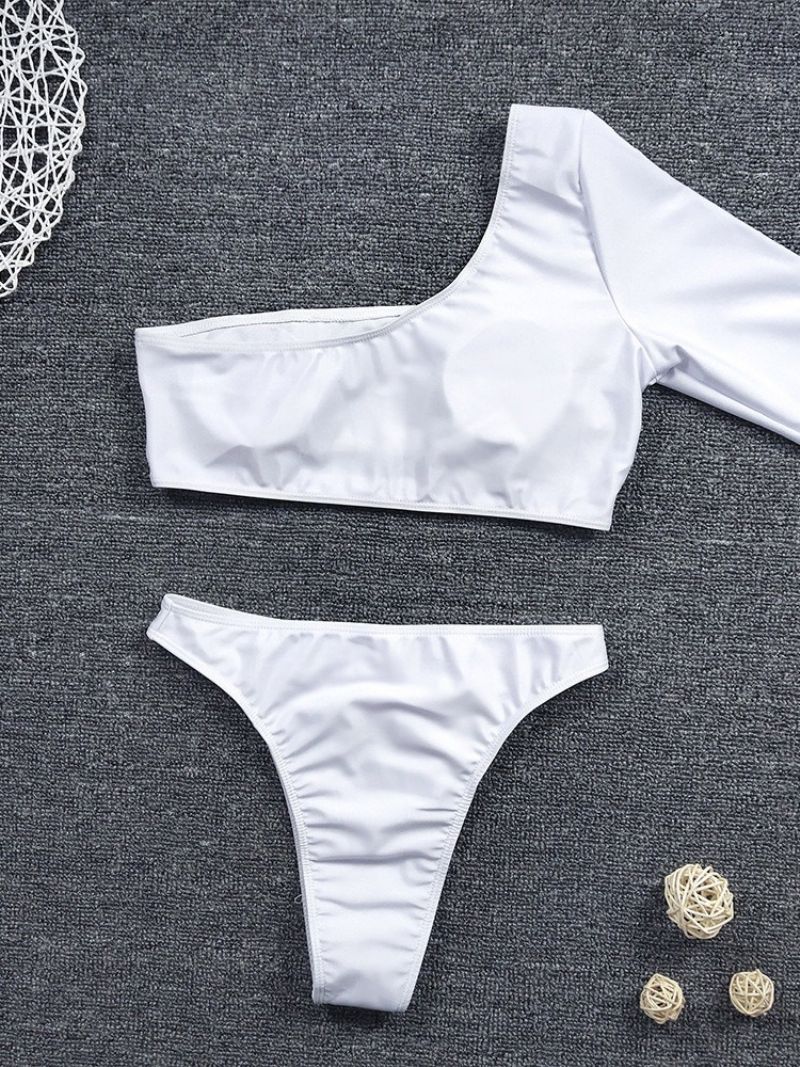 Moda Plain Tankini Set Damskie Stroje Kąpielowe