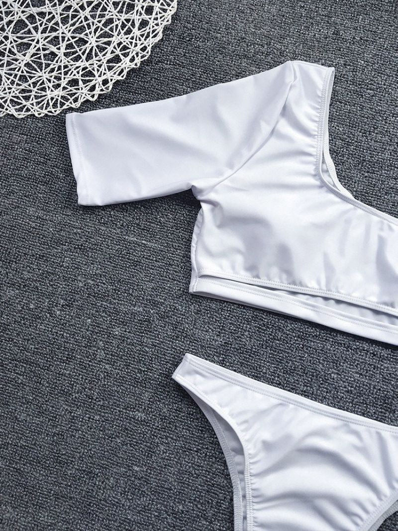 Moda Plain Tankini Set Damskie Stroje Kąpielowe