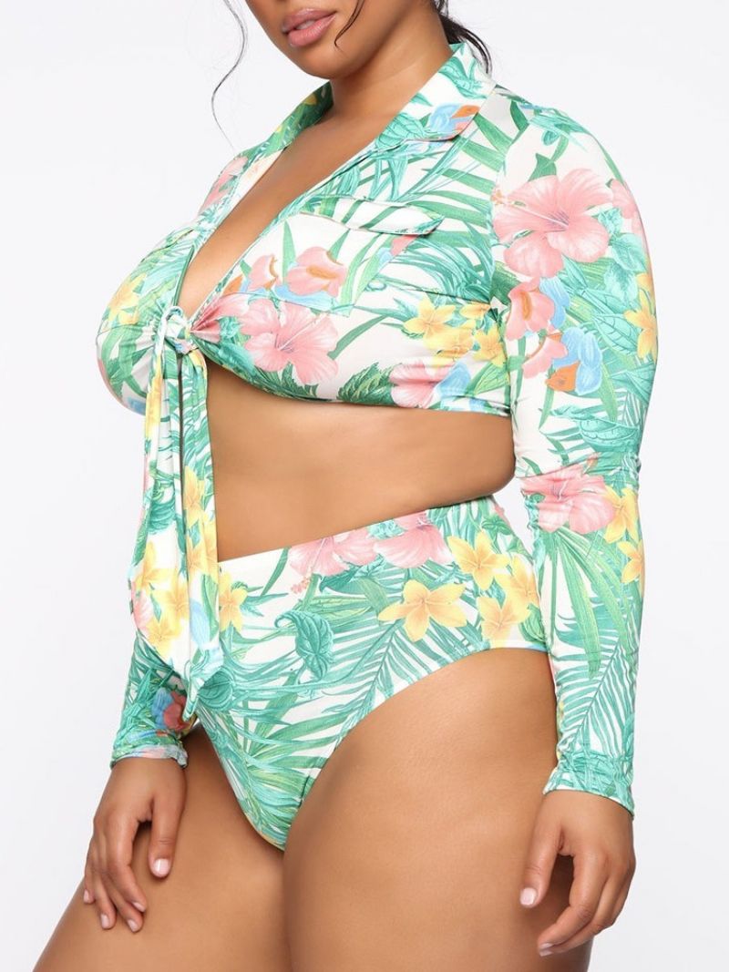 Nadruk Tankini Komplet Western Stroje Kąpielowe Plus Size