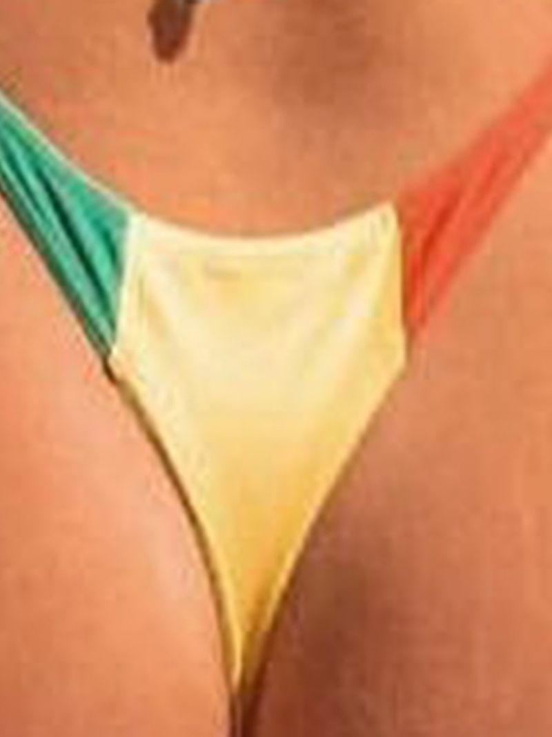 Sznurowane Bikini W Kolorowe Bloki