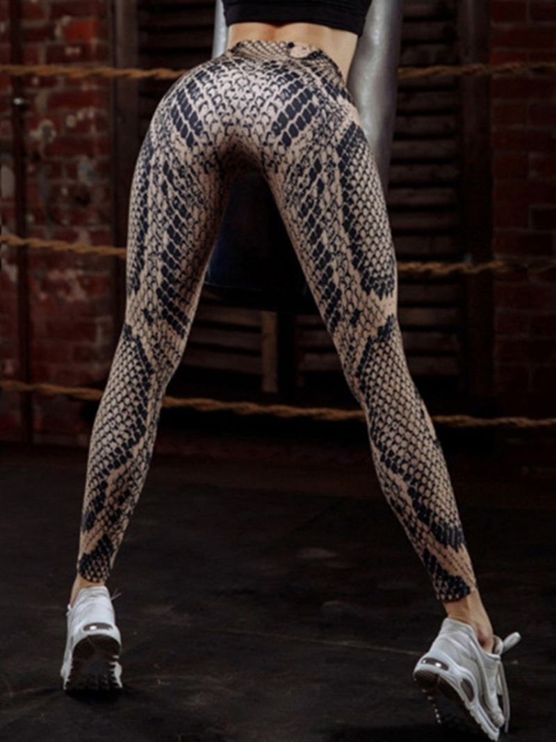 3D Snakeskin Pattern Print Damskie Legginsy Do Jogi Spodnie Do Jogi Legginsy Tiktok Z Wysokim Stanem