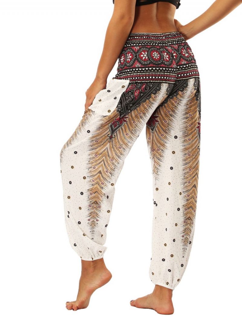 Boho Print Geometryczne Letnie Joga Spodnie Harem