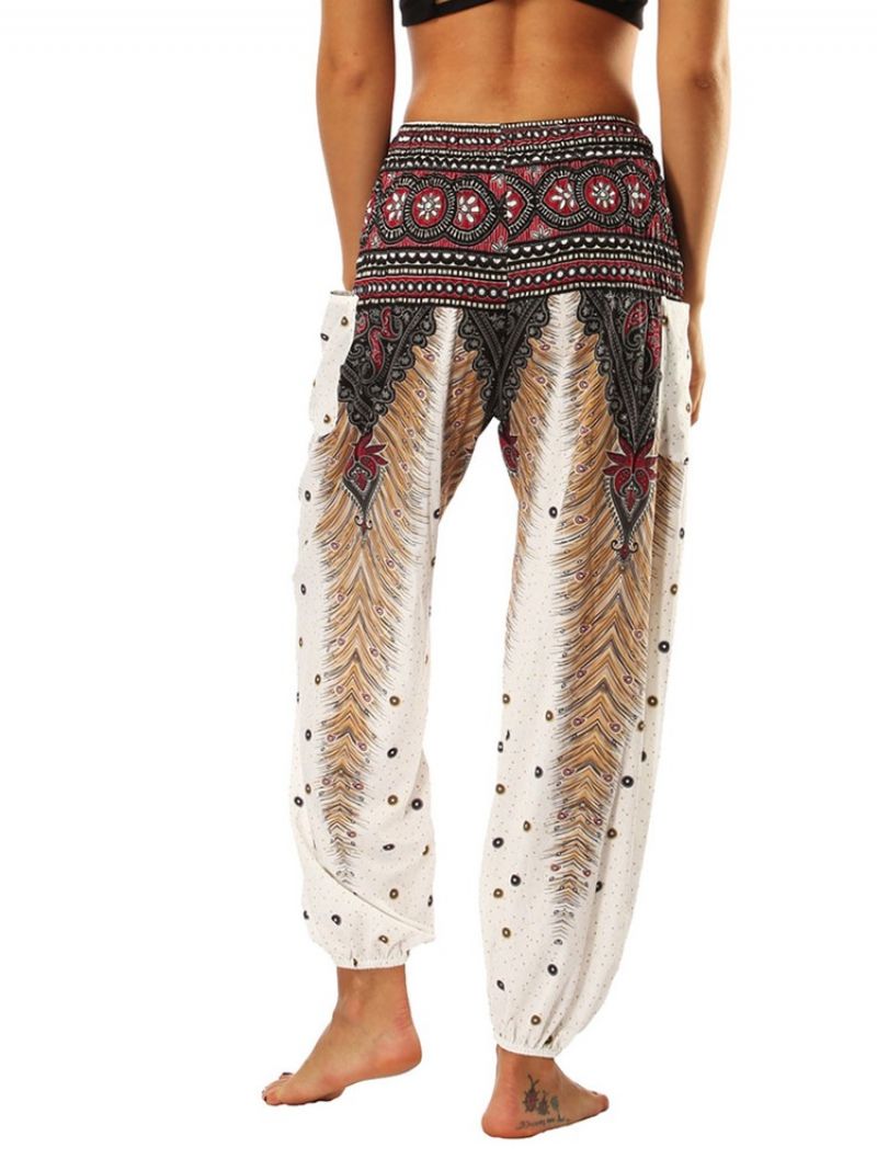 Boho Print Geometryczne Letnie Joga Spodnie Harem