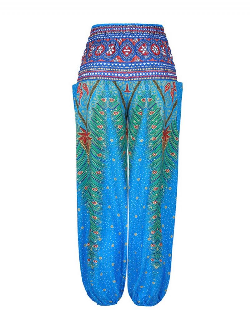 Boho Print Geometryczne Spodnie Do Tańca Ulicznego Do Jogi