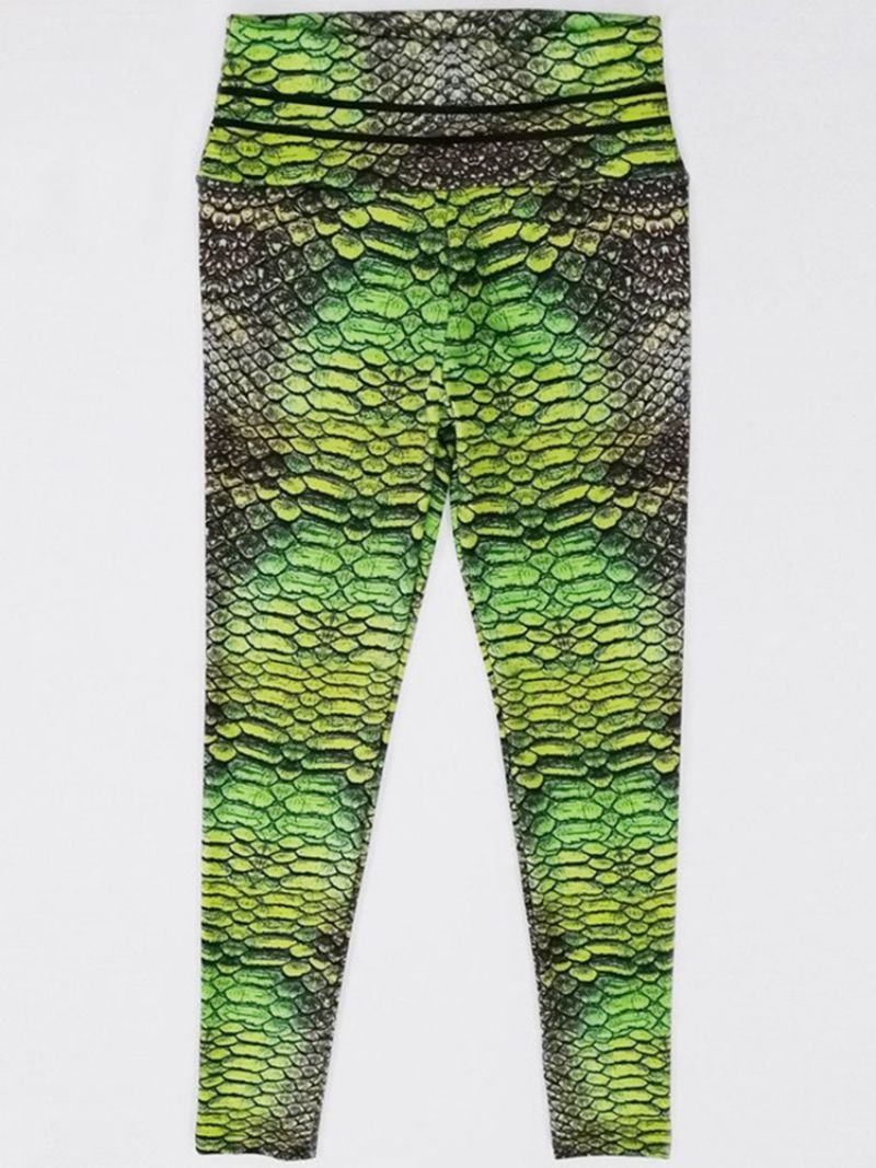 Damskie Serpentynowe Nadruki Gym Sportowe Legginsy Z Wysokim Stanem Spodnie Do Jogi Legginsy Z Wysokim Stanem Tiktok