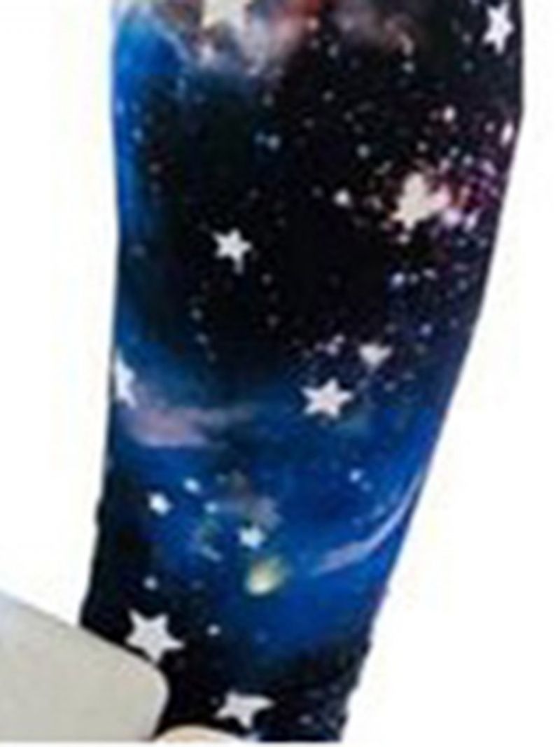 Damskie Starry Sky Color Block Print Siłownia Sportowe Legginsy Do Jogi Spodnie Do Jogi Legginsy Z Wysokim Stanem Tiktok