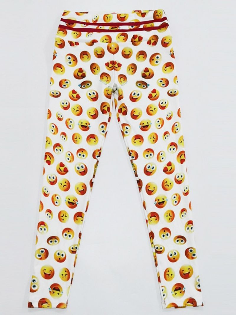 Emotikon Print Szybkie Suche Damskie Legginsy Spodnie Do Jogi Legginsy Tiktok Z Wysokim Stanem